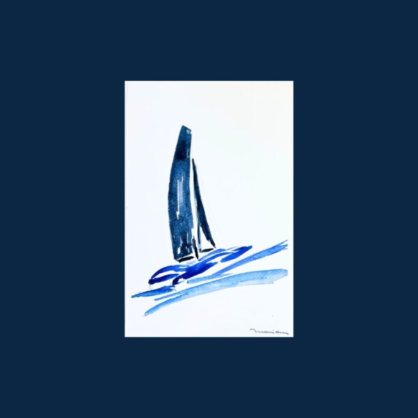 Race, sailboat, veleros, marinas, acuarelas