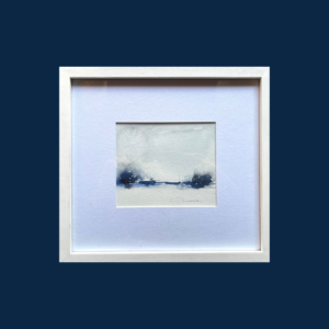 Acuarela, marina, lagos, arte original, azul