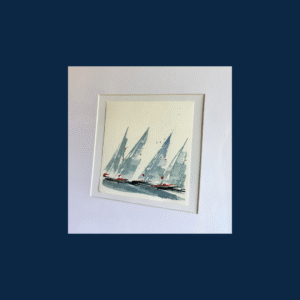 Acuarelas; veleros; regatas; marinas