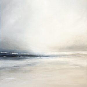 Obra original en óleo sobre bastidor en tonos azules representando el mar